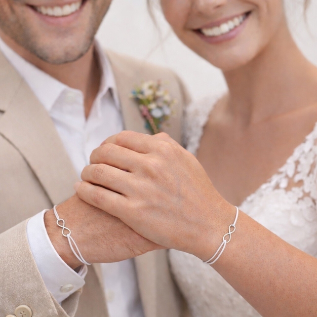 Náramek pro nevěstu a ženicha - nekonečno