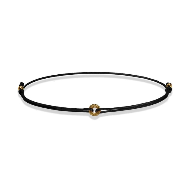 Náramek s ozdobnou pozlacenou karmičkou